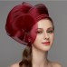 Fascinators Vintage Style Elegant & Luxurious Tulle Hats Headdress with Feather Flower Trim 1 PC Wedding Horse Race Ladies Day Headpiece