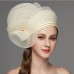 Fascinators Vintage Style Elegant & Luxurious Tulle Hats Headdress with Feather Flower Trim 1 PC Wedding Horse Race Ladies Day Headpiece