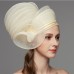 Fascinators Vintage Style Elegant & Luxurious Tulle Hats Headdress with Feather Flower Trim 1 PC Wedding Horse Race Ladies Day Headpiece