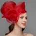 Fascinators Vintage Style Elegant & Luxurious Tulle Hats Headdress with Feather Flower Trim 1 PC Wedding Horse Race Ladies Day Headpiece