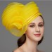 Fascinators Vintage Style Elegant & Luxurious Tulle Hats Headdress with Feather Flower Trim 1 PC Wedding Horse Race Ladies Day Headpiece