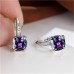 Women's Zircon Stud Earrings Fine Jewelry Classic Precious Stylish Simple Earrings Jewelry Black / Turquoise / White For Gift Festival 1 Pair