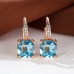 Women's Zircon Stud Earrings Fine Jewelry Classic Precious Stylish Simple Earrings Jewelry Black / Turquoise / White For Gift Festival 1 Pair