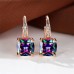 Women's Zircon Stud Earrings Fine Jewelry Classic Precious Stylish Simple Earrings Jewelry Black / Turquoise / White For Gift Festival 1 Pair