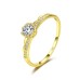 Ring Party Classic Gold S925 Sterling Silver Precious Stylish Simple 1PC Zircon