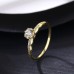 Ring Party Classic Gold S925 Sterling Silver Precious Stylish Simple 1PC Zircon