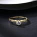 Ring Party Classic Gold S925 Sterling Silver Precious Stylish Simple 1PC Zircon