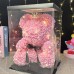 Rose Bear Artificial Foam Flowers with LED Light & Gift Box- Perfect Romantic Gift for Valentine's Day, Mother's Day, Anniversary, Wedding, Birthday, Thanksgiving, and Christmas 25cm/10inch