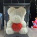 Rose Bear Artificial Foam Flowers with LED Light & Gift Box- Perfect Romantic Gift for Valentine's Day, Mother's Day, Anniversary, Wedding, Birthday, Thanksgiving, and Christmas 25cm/10inch