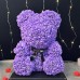 Rose Bear Artificial Foam Flowers with LED Light & Gift Box- Perfect Romantic Gift for Valentine's Day, Mother's Day, Anniversary, Wedding, Birthday, Thanksgiving, and Christmas 25cm/10inch