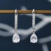 Women's Zircon Hoop Earrings Fine Jewelry Pear Cut Precious Elegant Stylish Earrings Jewelry 1 / 2 / 3 For Gift Festival 1 Pair