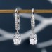 Women's Zircon Hoop Earrings Fine Jewelry Pear Cut Precious Elegant Stylish Earrings Jewelry 1 / 2 / 3 For Gift Festival 1 Pair