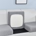 Stretch Sofa seat Cushion Cover Slipcover Elastic Couch Armchair Loveseat 4 or 3 Seater Grey Plain Solid Soft Durable Washable