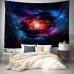 Universe Sky Blacklight Tapestry UV Reactive Glow in the Dark Trippy Tree Misty Forest Nature Landscape Hanging Tapestry Wall Art Mural for Living Room Bedroom