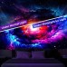 Universe Sky Blacklight Tapestry UV Reactive Glow in the Dark Trippy Tree Misty Forest Nature Landscape Hanging Tapestry Wall Art Mural for Living Room Bedroom