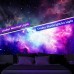 Universe Sky Blacklight Tapestry UV Reactive Glow in the Dark Trippy Tree Misty Forest Nature Landscape Hanging Tapestry Wall Art Mural for Living Room Bedroom