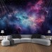 Universe Sky Blacklight Tapestry UV Reactive Glow in the Dark Trippy Tree Misty Forest Nature Landscape Hanging Tapestry Wall Art Mural for Living Room Bedroom