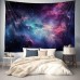 Universe Sky Blacklight Tapestry UV Reactive Glow in the Dark Trippy Tree Misty Forest Nature Landscape Hanging Tapestry Wall Art Mural for Living Room Bedroom