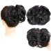 Messy Curly Wavy Hair Bun Claw Clip In Tousled Updo Hair Extensions Curly Wavy Synthetic Hair Bun Scrunchie Hair Piece