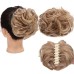 Messy Curly Wavy Hair Bun Claw Clip In Tousled Updo Hair Extensions Curly Wavy Synthetic Hair Bun Scrunchie Hair Piece