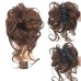 Messy Curly Wavy Hair Bun Claw Clip In Tousled Updo Hair Extensions Curly Wavy Synthetic Hair Bun Scrunchie Hair Piece