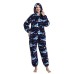 Wearable Fleece Blanket Womens Fleece Onesies s Jumpsuit Warm Sherpa Romper Sleepwear One Piece Zippered Playsuit Loungewear