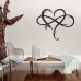 Eternal love infinity heart infinity heart home decorations metal wall artSymbol with Heart Metal Sign/Infinity Heart Wrought Iron Indoor Ornaments Wall Decoration Art Sculpture