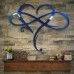 Eternal love infinity heart infinity heart home decorations metal wall artSymbol with Heart Metal Sign/Infinity Heart Wrought Iron Indoor Ornaments Wall Decoration Art Sculpture