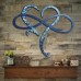 Eternal love infinity heart infinity heart home decorations metal wall artSymbol with Heart Metal Sign/Infinity Heart Wrought Iron Indoor Ornaments Wall Decoration Art Sculpture