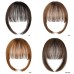 Bangs Hair Clip in Extensions Natural Fringe Bangs Clip-on Front Neat Flat Bang One Piece Long Straight Hairpiece for Women