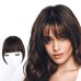 Bangs Hair Clip in Extensions Natural Fringe Bangs Clip-on Front Neat Flat Bang One Piece Long Straight Hairpiece for Women