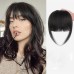 Bangs Hair Clip in Extensions Natural Fringe Bangs Clip-on Front Neat Flat Bang One Piece Long Straight Hairpiece for Women