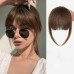 Bangs Hair Clip in Extensions Natural Fringe Bangs Clip-on Front Neat Flat Bang One Piece Long Straight Hairpiece for Women