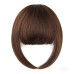 Bangs Hair Clip in Extensions Natural Fringe Bangs Clip-on Front Neat Flat Bang One Piece Long Straight Hairpiece for Women