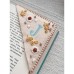 Personalized Hand Embroidered Corner Bookmark, 26 Letters Cute Flower Letter Embroidery Bookmarks, Felt Triangle Page Corner Handmade Bookmark, Felt Triangle Bookmark, Bookmarks for Book Lovers