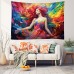 Colorful Woman Hanging Tapestry Wall Art Large Tapestry Mural Decor Photograph Backdrop Blanket Curtain Home Bedroom Living Room Decoration