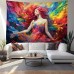 Colorful Woman Hanging Tapestry Wall Art Large Tapestry Mural Decor Photograph Backdrop Blanket Curtain Home Bedroom Living Room Decoration