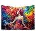 Colorful Woman Hanging Tapestry Wall Art Large Tapestry Mural Decor Photograph Backdrop Blanket Curtain Home Bedroom Living Room Decoration