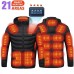 21/9/4 Areas Heated Jacket For Men Women USB Electric Heating Jackets Winter Outdoor Warm Sports Thermal Parka Coat Vest for Hunting Hiking Camping Fishing