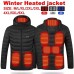 21/9/4 Areas Heated Jacket For Men Women USB Electric Heating Jackets Winter Outdoor Warm Sports Thermal Parka Coat Vest for Hunting Hiking Camping Fishing