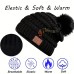 Wireless Beanie Hat For Women Girls Musical Beanie Wireless Headphones Stereo Speaker Hat Built-in Mic Speakerphone Knitted Pompom Beanie Hat Warm Outdoor Ski Cap