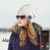 Wireless Beanie Hat For Women Girls Musical Beanie Wireless Headphones Stereo Speaker Hat Built-in Mic Speakerphone Knitted Pompom Beanie Hat Warm Outdoor Ski Cap