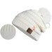 Wireless Beanie Hat For Women Girls Musical Beanie Wireless Headphones Stereo Speaker Hat Built-in Mic Speakerphone Knitted Pompom Beanie Hat Warm Outdoor Ski Cap