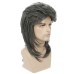 Synthetic Wig Curly Asymmetrical Machine Made Wig Long A1 Synthetic Hair Men's Cosplay Soft Party Gray