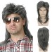 Synthetic Wig Curly Asymmetrical Machine Made Wig Long A1 Synthetic Hair Men's Cosplay Soft Party Gray