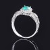 Moissanite Ring Party Classic Green S925 Sterling Silver Precious Vintage Personalized 1PC Tourmaline