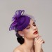 Feathers / Net Fascinators / Hats / Headpiece with Feather / Cap / Flower 1 PC Wedding / Horse Race / Ladies Day Headpiece