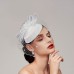 Feathers / Net Fascinators / Hats / Headpiece with Feather / Cap / Flower 1 PC Wedding / Horse Race / Ladies Day Headpiece