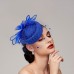 Feathers / Net Fascinators / Hats / Headpiece with Feather / Cap / Flower 1 PC Wedding / Horse Race / Ladies Day Headpiece