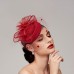 Feathers / Net Fascinators / Hats / Headpiece with Feather / Cap / Flower 1 PC Wedding / Horse Race / Ladies Day Headpiece